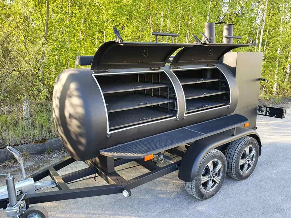 BM-4 XXL Reverse Flow BBQ Smoker Trailer – Custom-Built BBQ Smoker Trailer for Sale - Image 8
