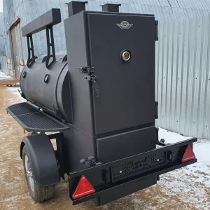 BM Grills “BBQ Train Trailer” – Reverse Flow BBQ Smoker Trailer for Sale