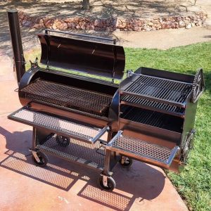 Heavy-Duty Offset BBQ Smoker with Side Firebox Grill