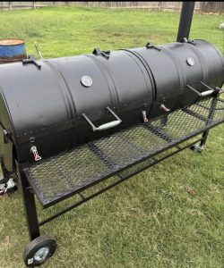 double barrel grill smoker for backyard bbq cooking double barrel backyard BBQ grill setup